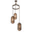Luminaire suspendu cylindrique à 3 lumières