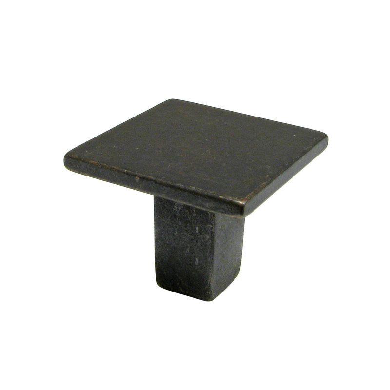 Inspiration Square Knob, Matte Black Iron