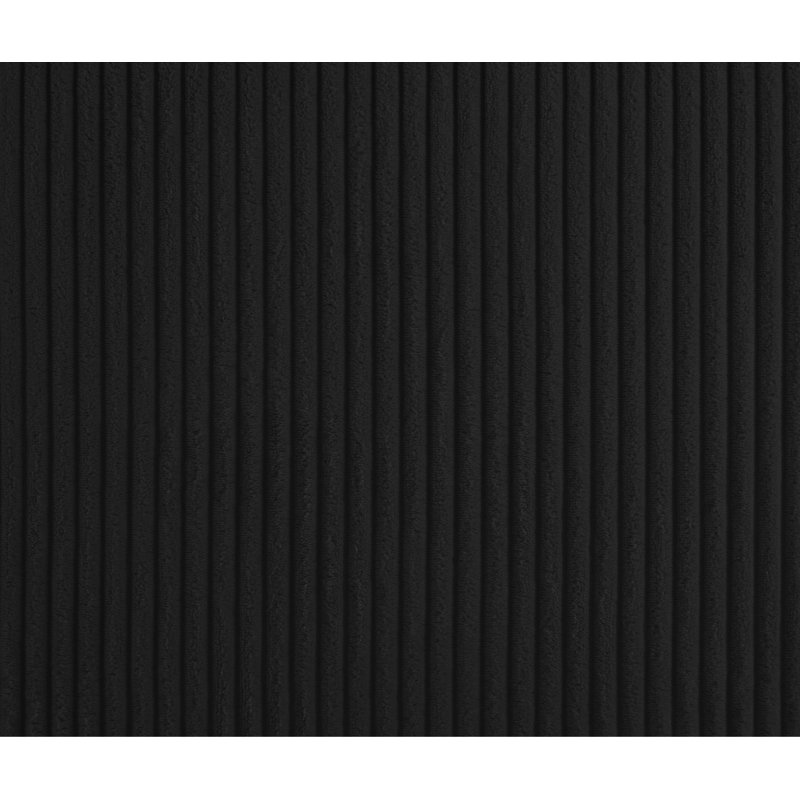 Willow Fabric Bench, Black Microsuede Corduroy Fabric