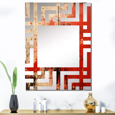 Grand miroir mural Petrie - Collages abstraits MIR131677