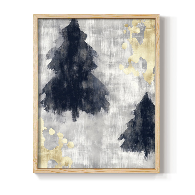 «Christmas Holiday Art CCL XXXII», reproduction encadrée - bois massif, Naturel, H 11 po x l 9 po