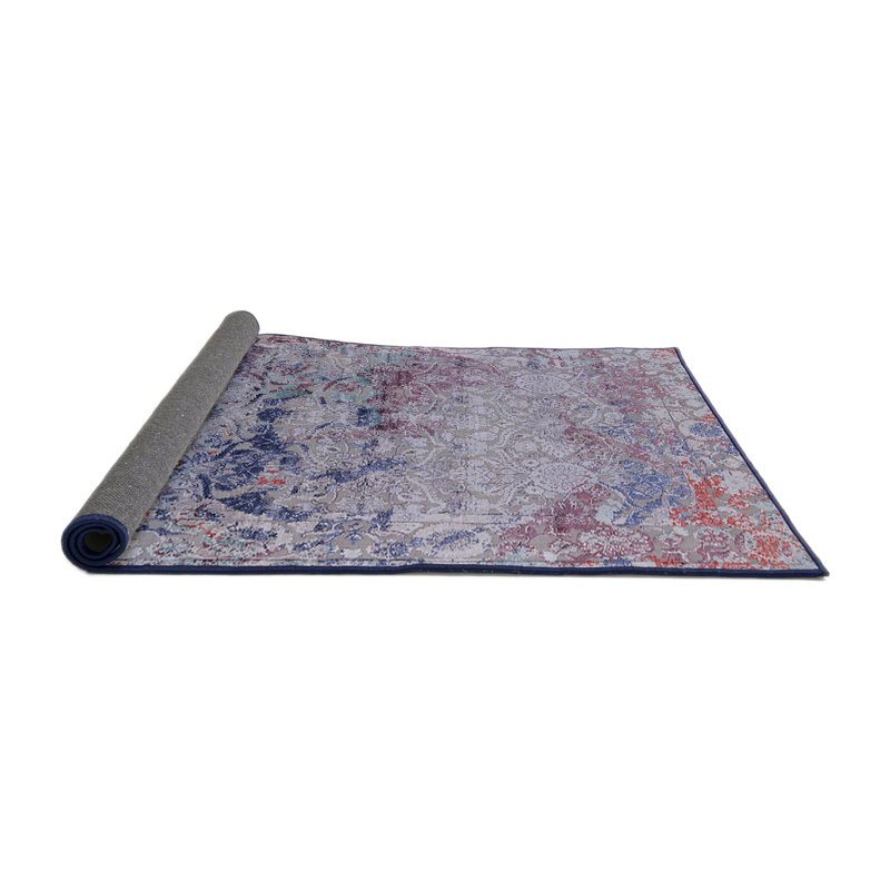 Tapis oriental mauve / bleu, Rond 3 pi