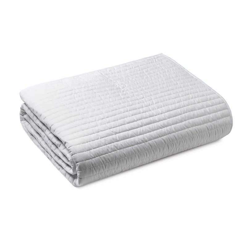 Quilted Lines 220x230cm Bedspread, White