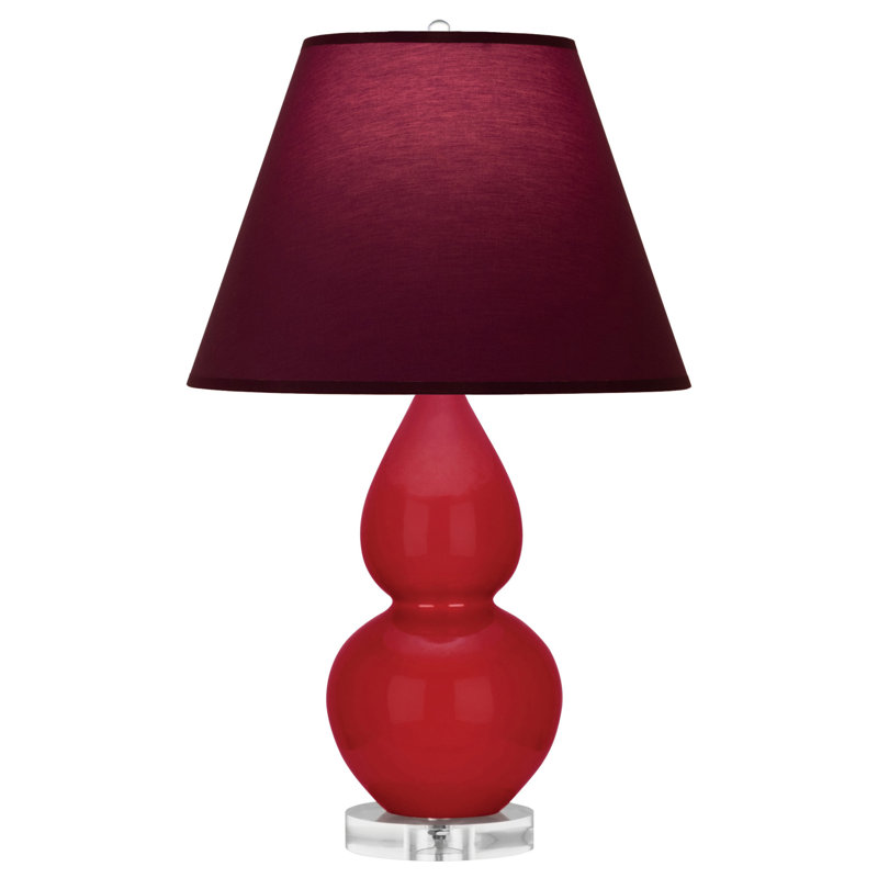 Petite lampe d'appoint à double gourde, Prune / lavande, Rouge rubis
