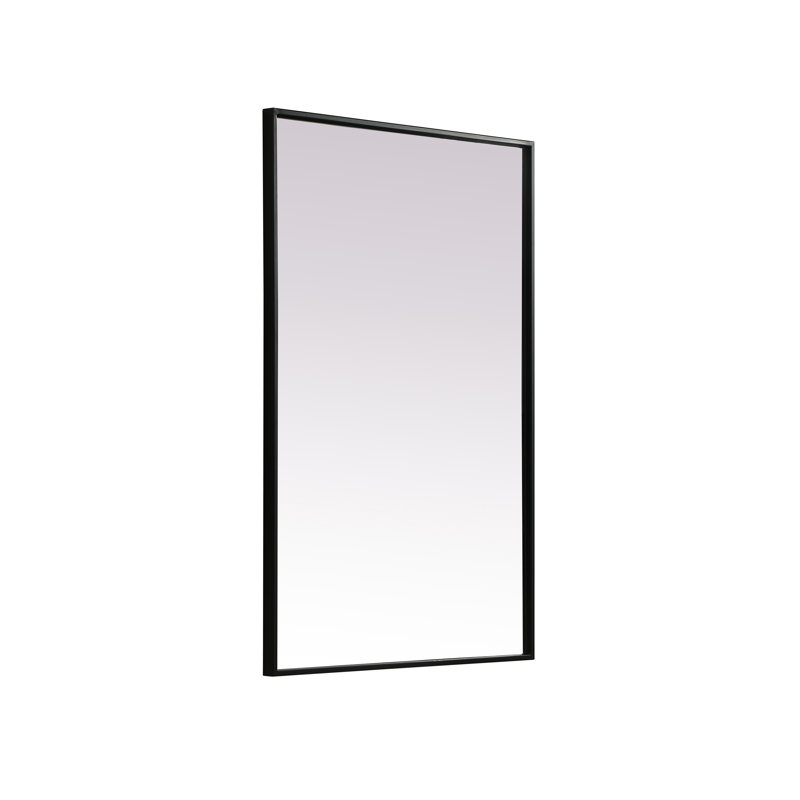 Miroir mural Sabine, 48 po x 36 po, Noir