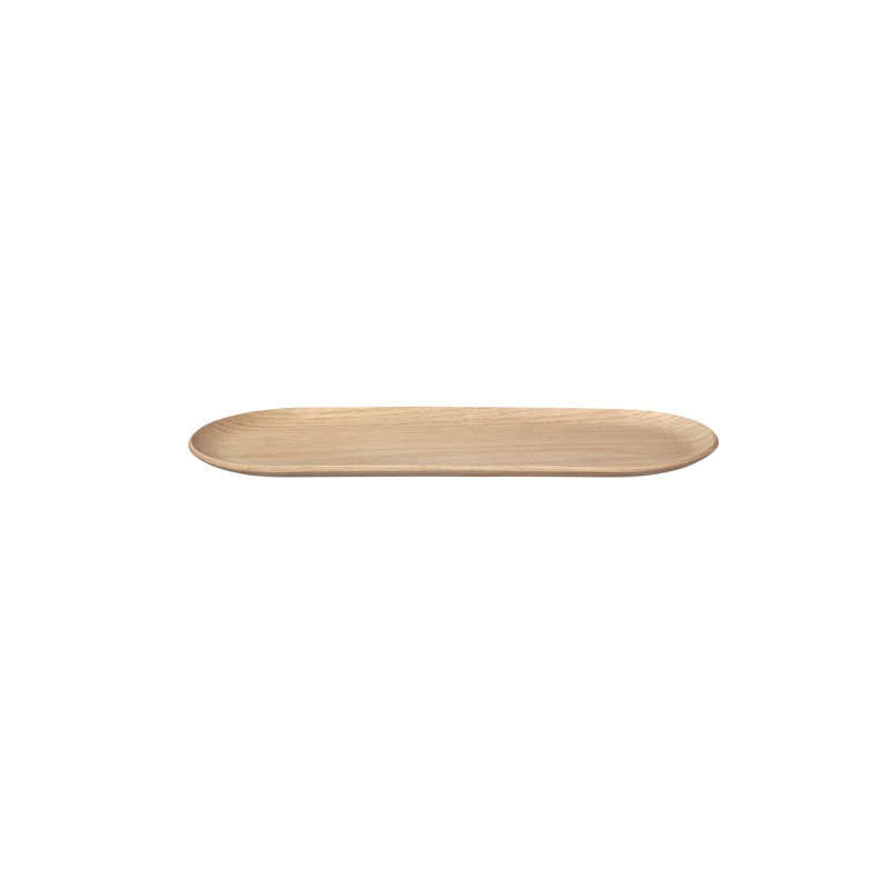 BAKI Wood Tray - Black - Small, 14.2" W x 5.7" D x 0.6" H, Oak Wood