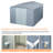 8x12 FT Outdoor Storage Shed, Metal Garden Shed with Sloped Roof, Waterproof Tool Storage House with Double Lockable Doors for Backyard, Patio, Lawn, Gray-123303840-123303843