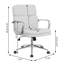 Standard Back Upholstered Office Chair White