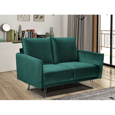Mylinda 50.79'' Velvet Loveseat