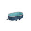 Structure pliante en PVC bleu-gris, piscine hors-terre compacte de 7 pieds, structure non gonflable-130777683