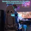 Fauteuil de jeu à bascule ergonomique avec massage Hoffree-113470394