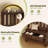 Hall Tree with Bench and 8 Hooks, Arched Entryway Organizer with Shoe Bench and 2 Drawers for Hallway-629633209