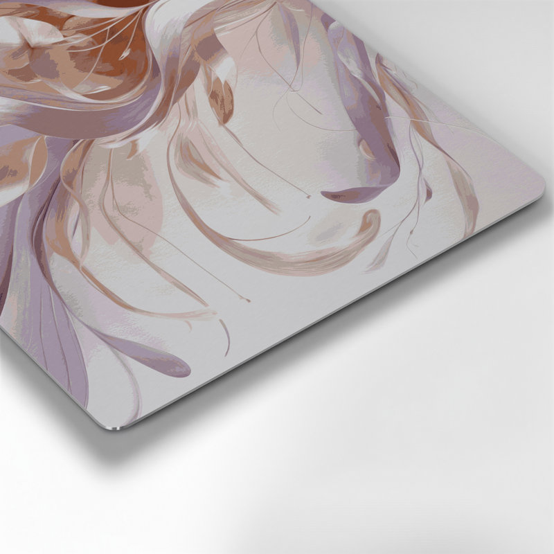 «Lyrical Abstraction 73», art mural en métal beige, H 32 po x l 32 po