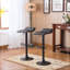 Swivel Bar Stools (Set of 2) – Bonded Leather, Adjustable Height – 360° Rotation