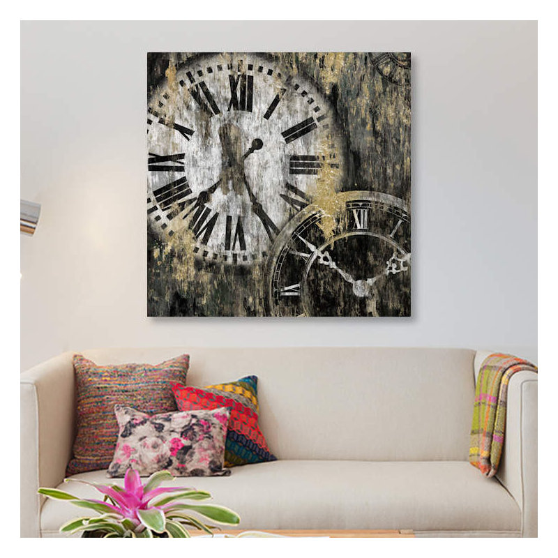 « clockwork i », reproduction sur toile, H 48 po x l 48 po x P 1,5 po