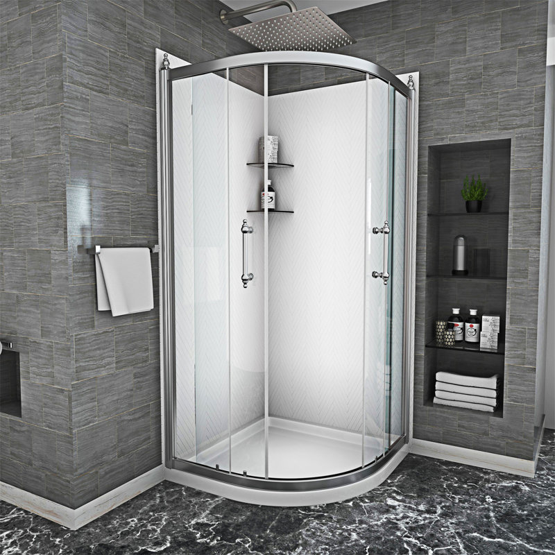 Porte de douche encadrée pour baignoire