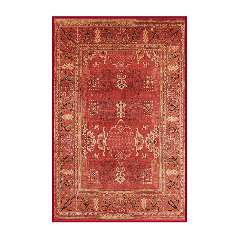 Tapis oriental orange / beige, Rectangle 2 pi x 4 pi