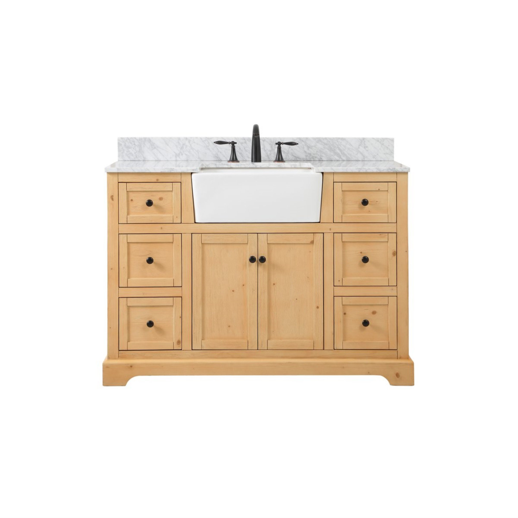 Pardue 48'' Single Bathroom Vanity, Natural Wood