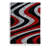 RugGuy Geometric Modern Area Rug - Red & Black Wavy - for Living Room, Dining Room - 5'3" x 7'3" , Shed-Free, Easy to Clean-785610680-782075166