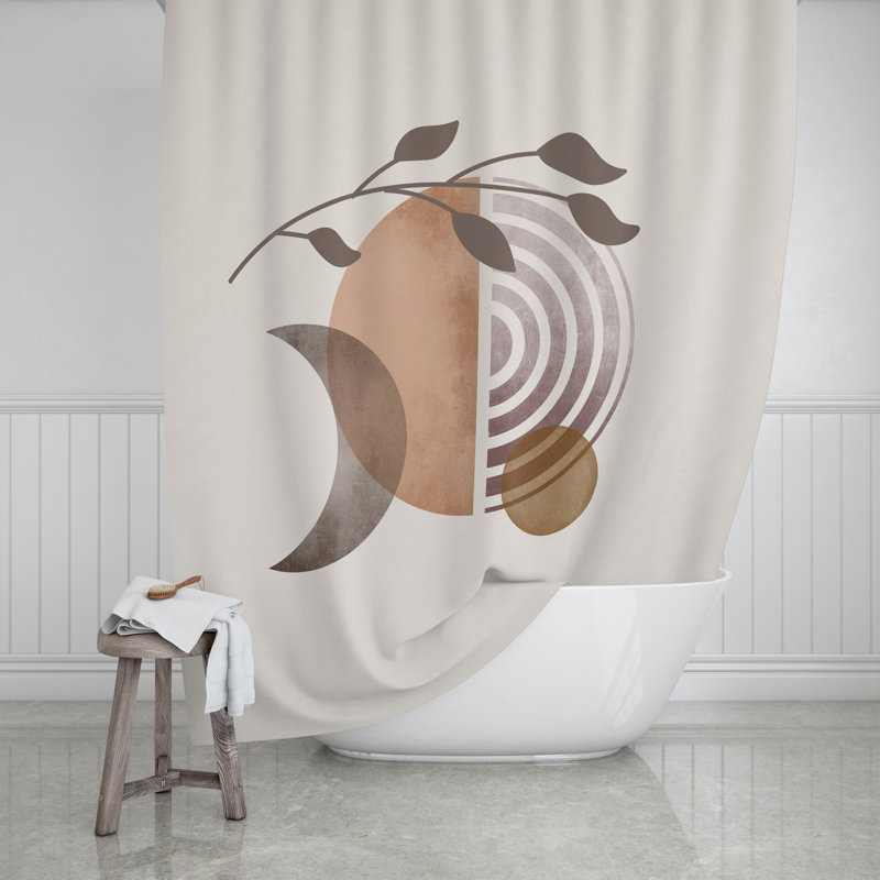 Braidyn Abstract Shower Curtain, 93" H x 70" W