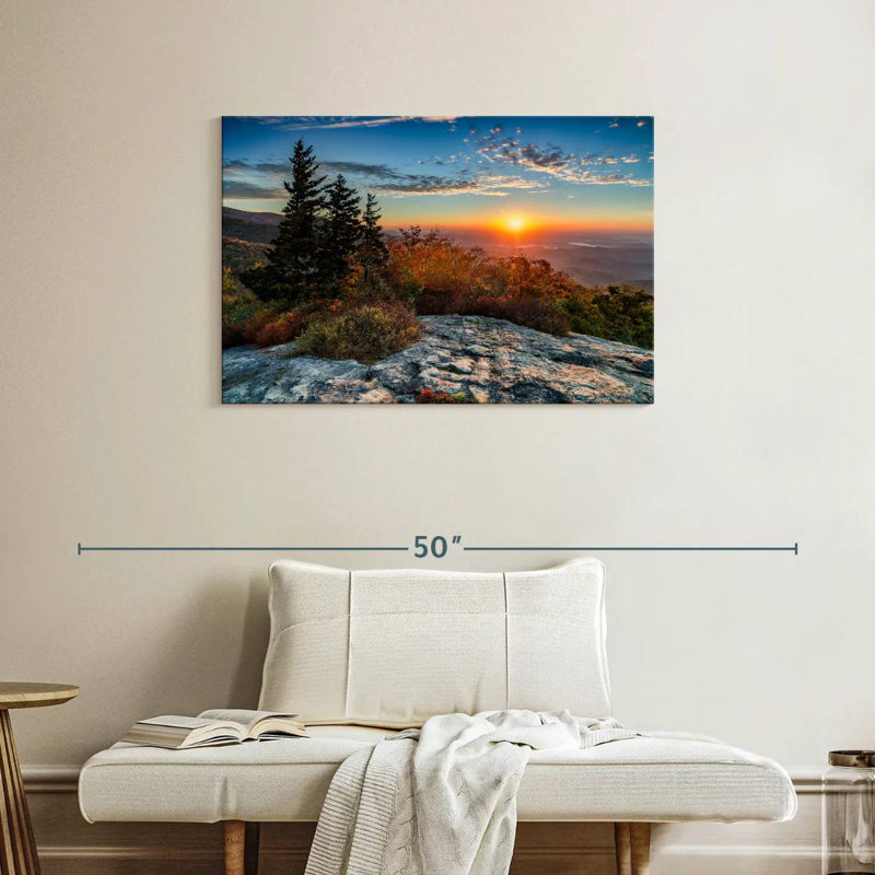 Alvord Blue Ridge Mountains Sunset, 24" H x 36" W