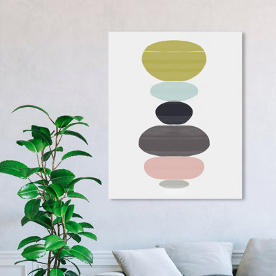 «Abstract Perfect Balance Circle Shapes», reproduction d'art graphique sur papier encadré