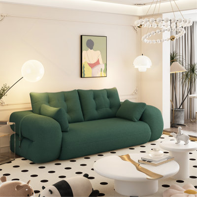 78.7" Multi-Functional Foldable Sofa Bed, Human Dog Bed, Lazy Sofa Couch, 3-in-1 Teddy Fabric Foam-Filled Sleeper Sofa Bed for Living Room, Guest Bed, Playroom