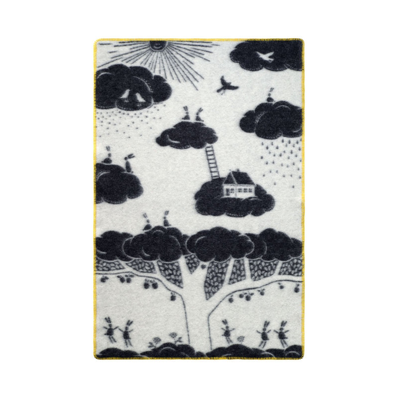 Black Ellis Medium Wool Blanket