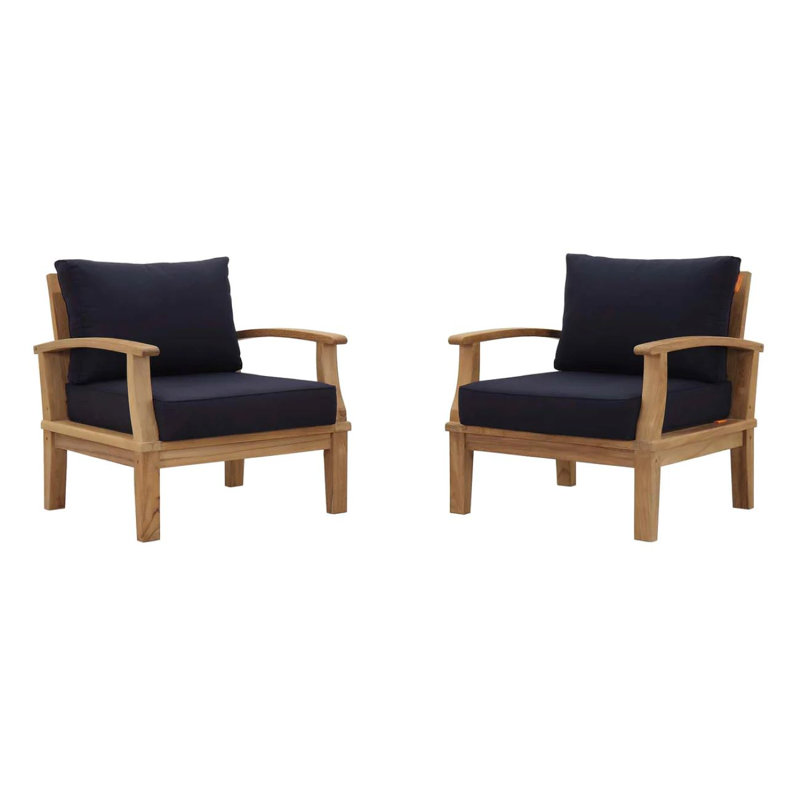 Marina 2 Piece Teak Set, Navy