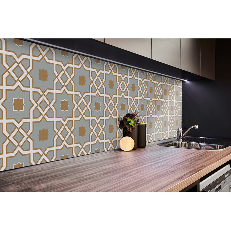 Self Adhesive Vinyl Splashback 39,37x19,68 Inch Wall Tiles Wall Stickers Tile Peel and Stick Sticker
