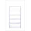 Bibliothèque blanche ultrabrillante et finition chrome-443122597