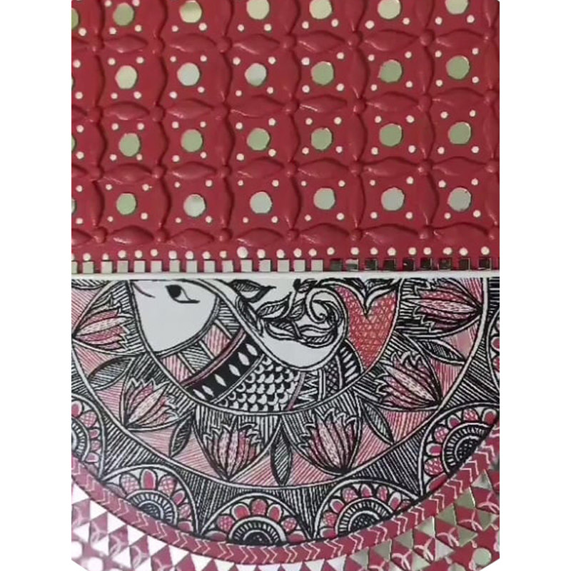 Demi-cercle poisson Mandala Art | Madhubani et art Warli | Aquarelle par Abhishek Kumar