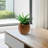Orange & Dark Brown Glossy Finish Ceramic Planters, 3 Pieces For Garden Indoor Use, Frost-, Drainage Roots Flowerpots In Brown, Modern Design Outdoor Gardens, Heat-, 9.38" Dimensions-1287459734