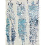 Hand Knotted Abstract Area Rug