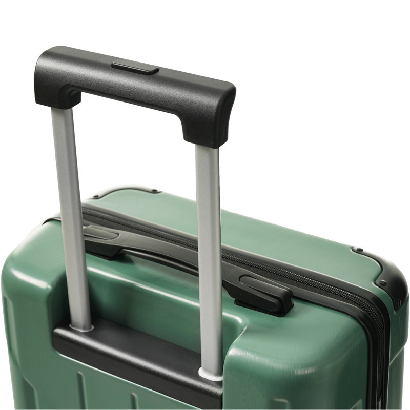 Valise de transport rigide de 20 pouces, valise légère en ABS durable avec roulettes pivotantes, verrou TSA intégré, 2 cubes de rangement, vert