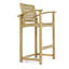 60 Inch Teak Rectangular Bar Table With 4 Somerset Arm Stools
