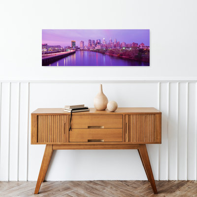 «Twilight Philadelphia Pa Usa», art moderne de paysage urbain