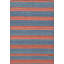 Striped Area Rug in Blue/Orange