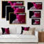 Peinture abstraite éclaboussure rose - œuvre d'art moderne sur toile-935562198-935562188