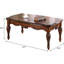 Table basse Timeless d’appel rectangulaire avec surface rectangulaire en bois classique au fini cerisier et chaleureuse