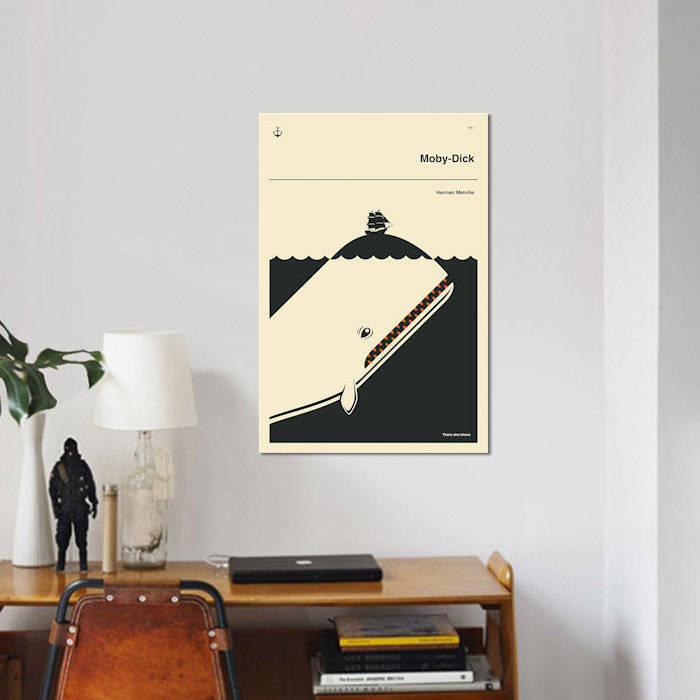 « moby dick », impression sur toile, H 26 po x l 18 po x P 1,5 po