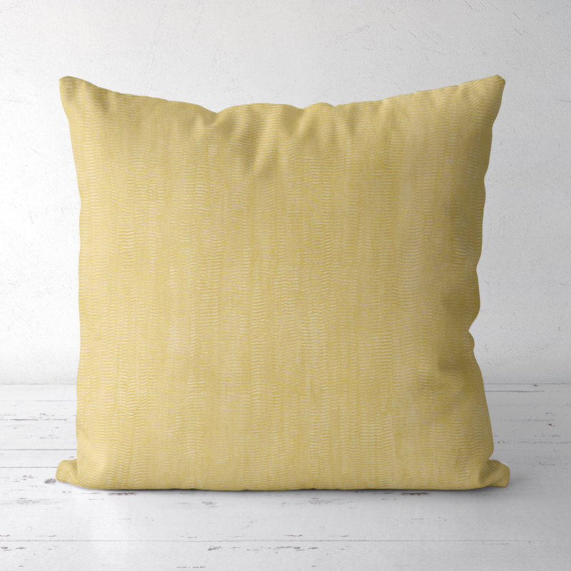 Housse de coussin carré et insert, Jaune