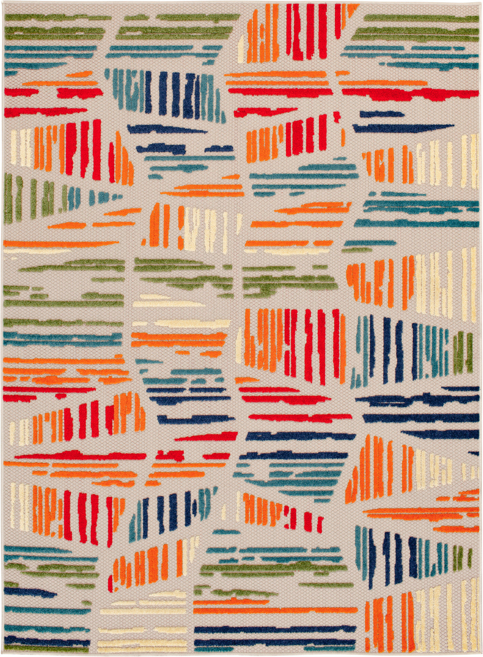 Orren Ellis Anagabriel Geometric Cream/Red Indoor / Outdoor Area Rug ...