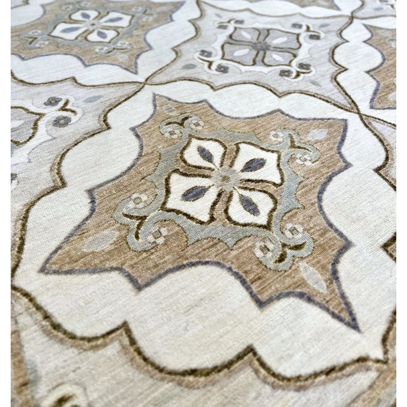 Proprietary Patterns Hand Woven Wool Geometric Area Rug, Rectangle 12' x 15'
