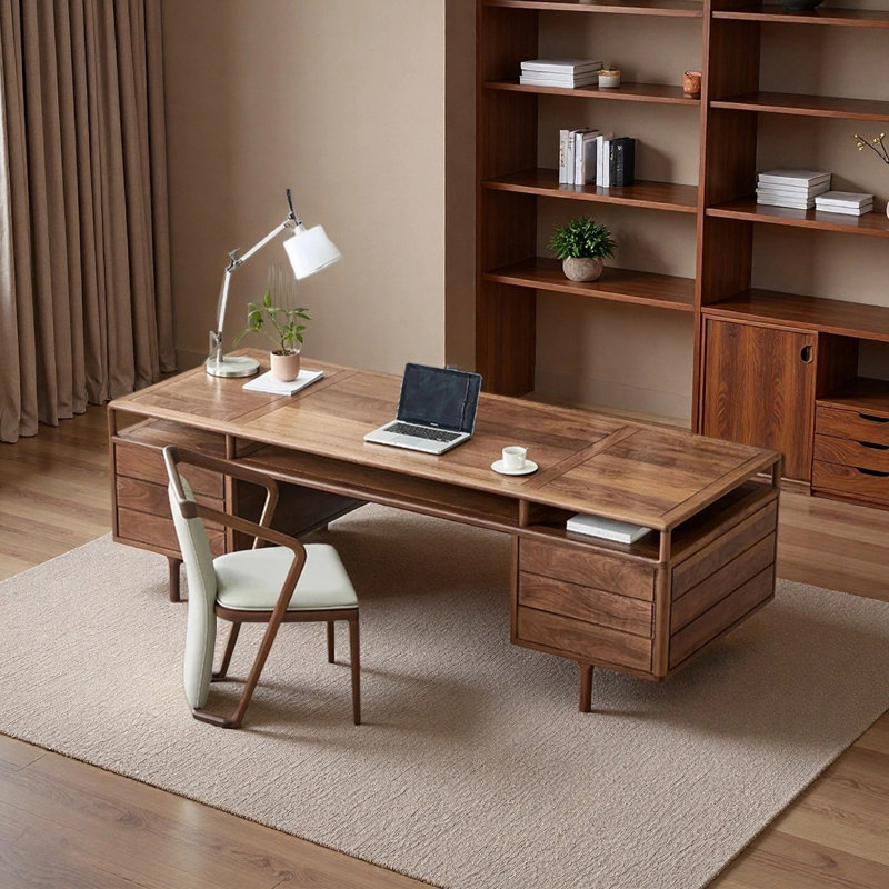 Luxurious and Elegant Office Desk, 29.92" H x 78.74" W x 39.37" D