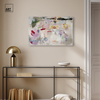 Lilas brume sur toile Modern Abstracts par