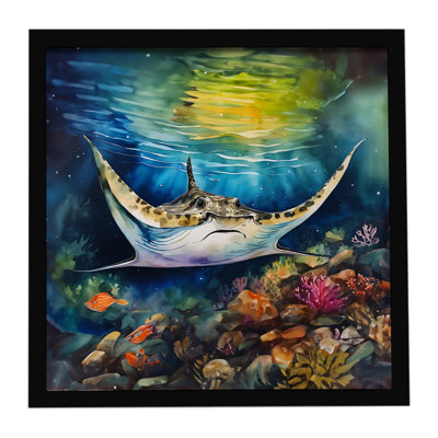 Sting Ray Framed Metal Print