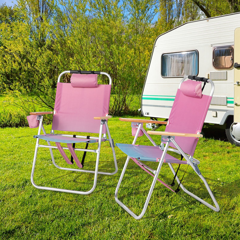 Pink Aluminum Beach Chair, Pink