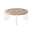 The 40" Burl and Acrylic Cocktail Table