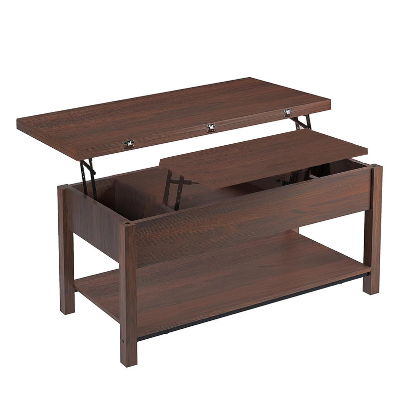 Table basse convertible 4 en 1 avec rangement FABATO, espresso